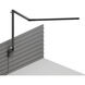 Z-Bar LED 2.5 inch Metallic Black Slatwall Mount Desk Lamp Wall Light